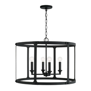 Capital Lighting - 344941BI - Four Light Pendant - Brennen - Black Iron