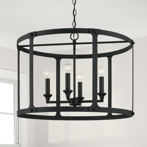 Capital Lighting - 344941BI - Four Light Pendant - Brennen - Black Iron