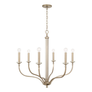Capital Lighting - 444861BS - Six Light Chandelier - Breigh - Brushed Champagne