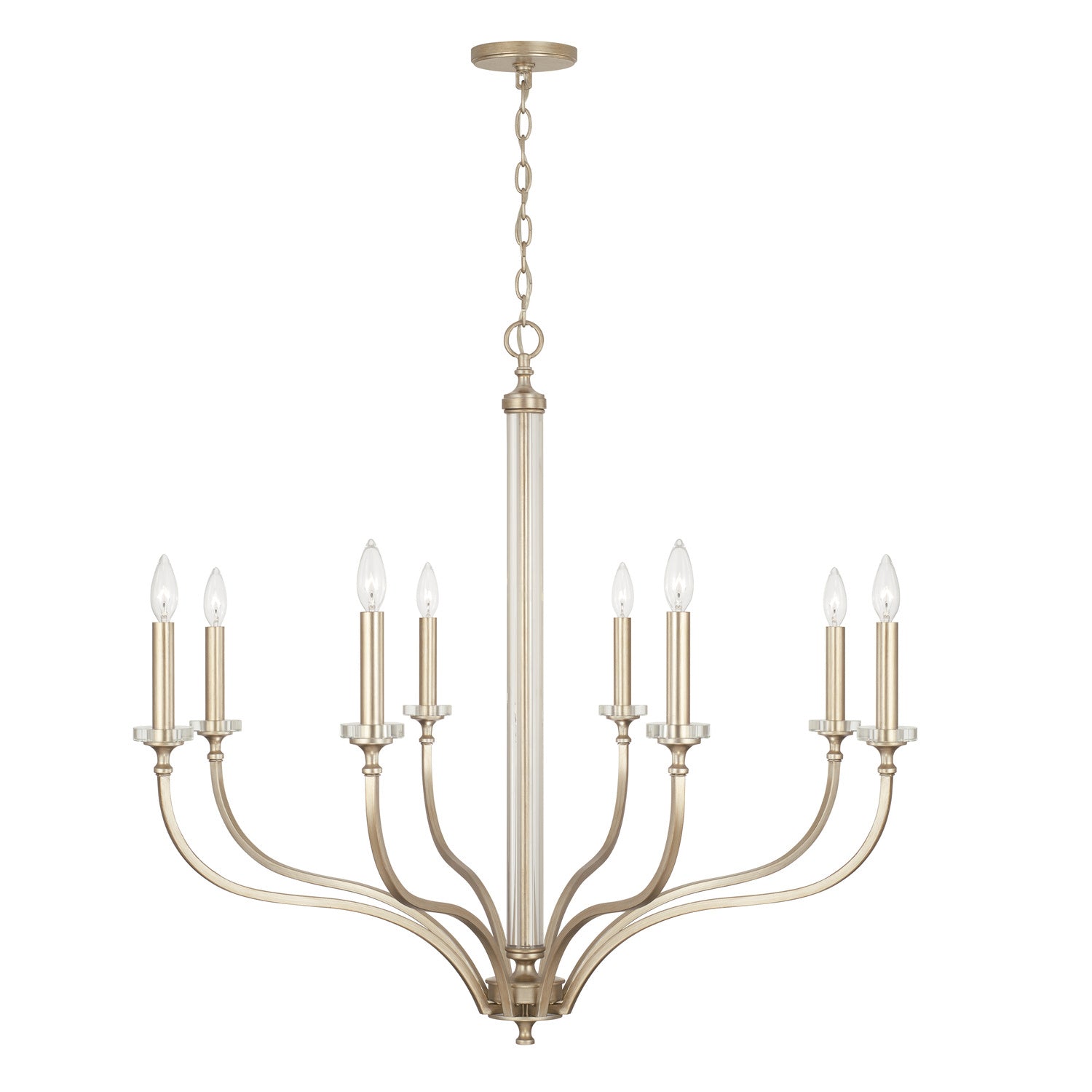 Capital Lighting - 444881BS - Eight Light Chandelier - Breigh - Brushed Champagne