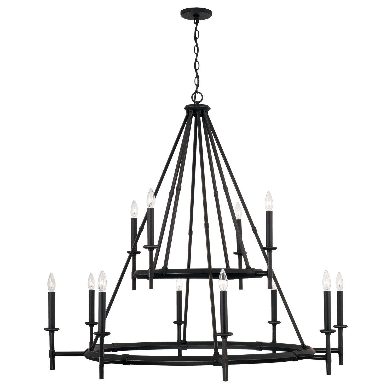 Capital Lighting - 445201IH - 12 Light Chandelier - Ogden - Brushed Black Iron