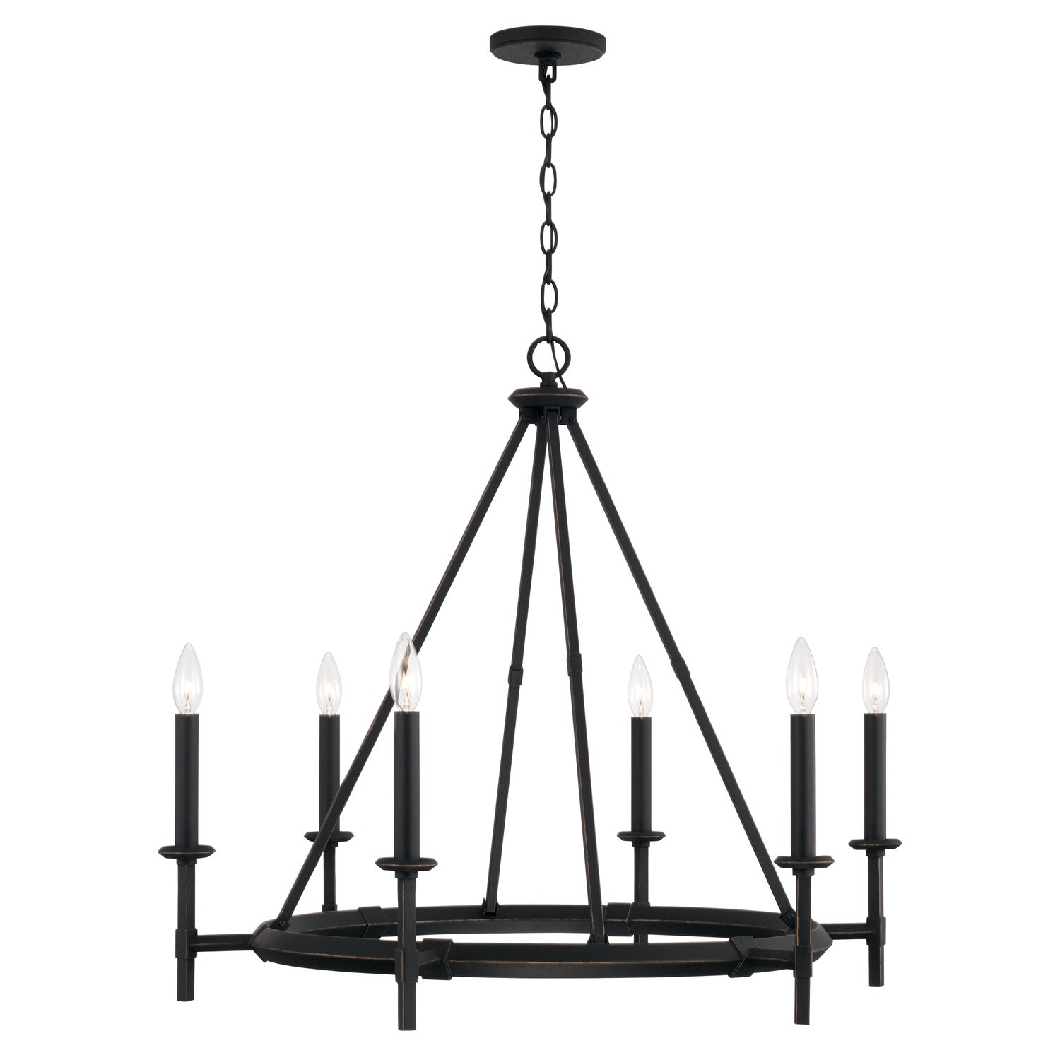 Capital Lighting - 445261IH - Six Light Chandelier - Ogden - Brushed Black Iron