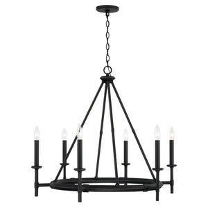 Capital Lighting - 445261IH - Six Light Chandelier - Ogden - Brushed Black Iron