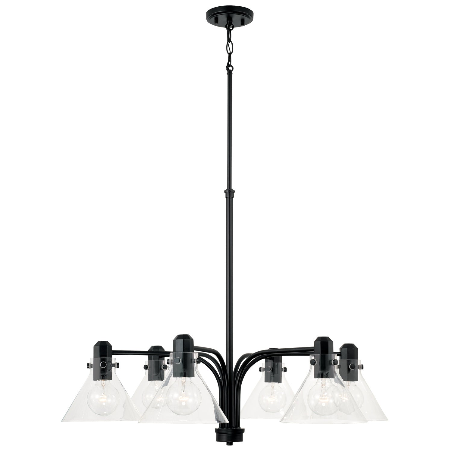 Capital Lighting - 445861MB-528 - Six Light Chandelier - Greer - Matte Black