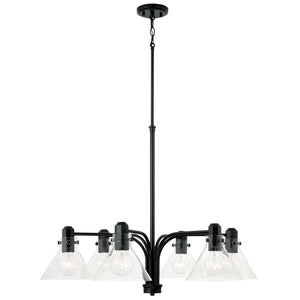 Capital Lighting - 445861MB-528 - Six Light Chandelier - Greer - Matte Black