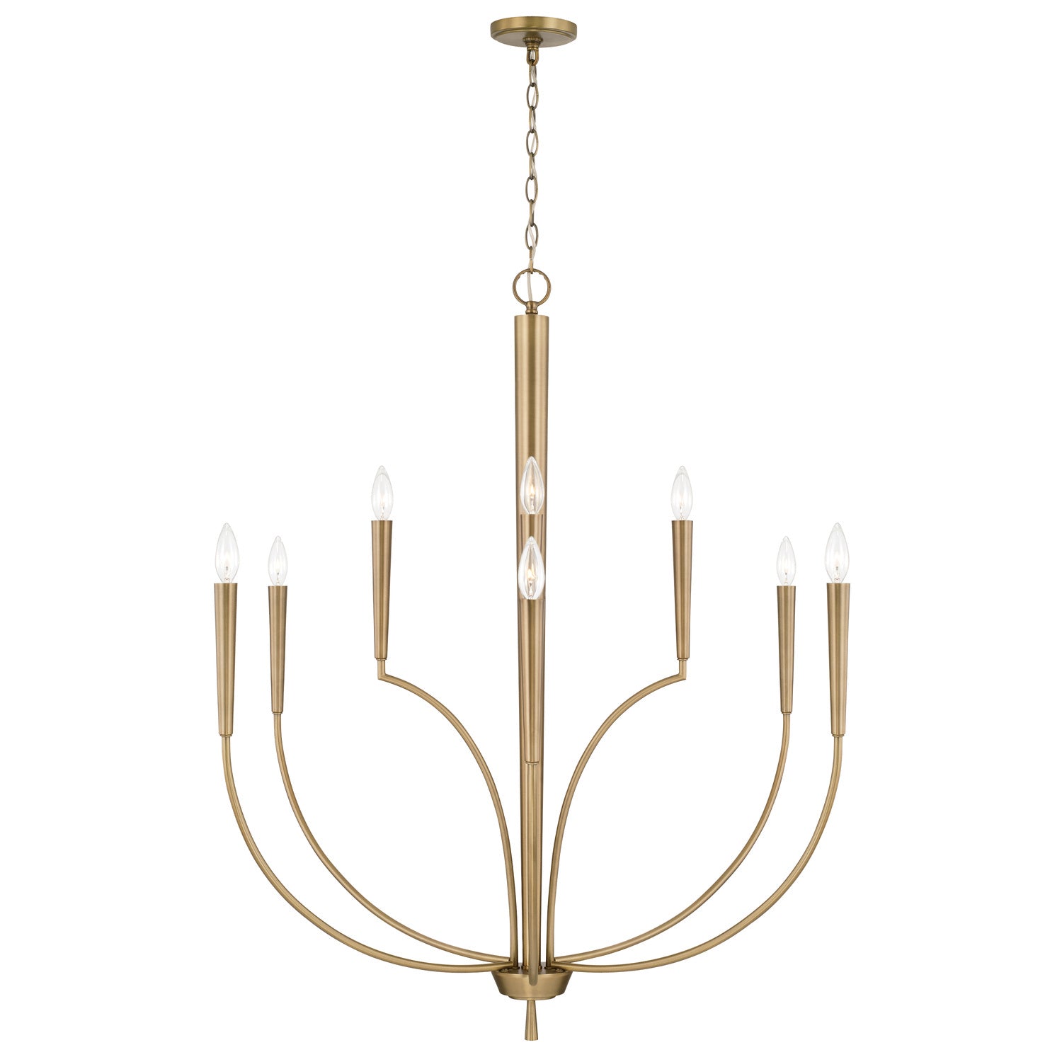 Capital Lighting - 445901AD - Ten Light Chandelier - Holden - Aged Brass