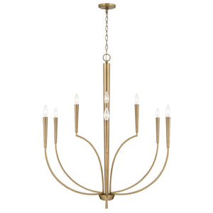 Capital Lighting - 445901AD - Ten Light Chandelier - Holden - Aged Brass