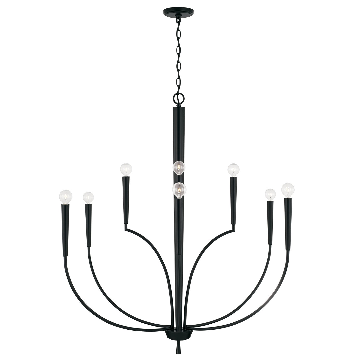 Capital Lighting - 445901MB - Ten Light Chandelier - Holden - Matte Black