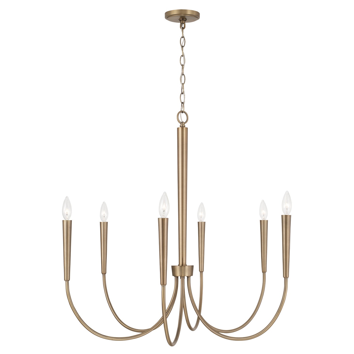 Capital Lighting - 445961AD - Six Light Chandelier - Holden - Aged Brass