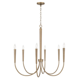 Capital Lighting - 445961AD - Six Light Chandelier - Holden - Aged Brass