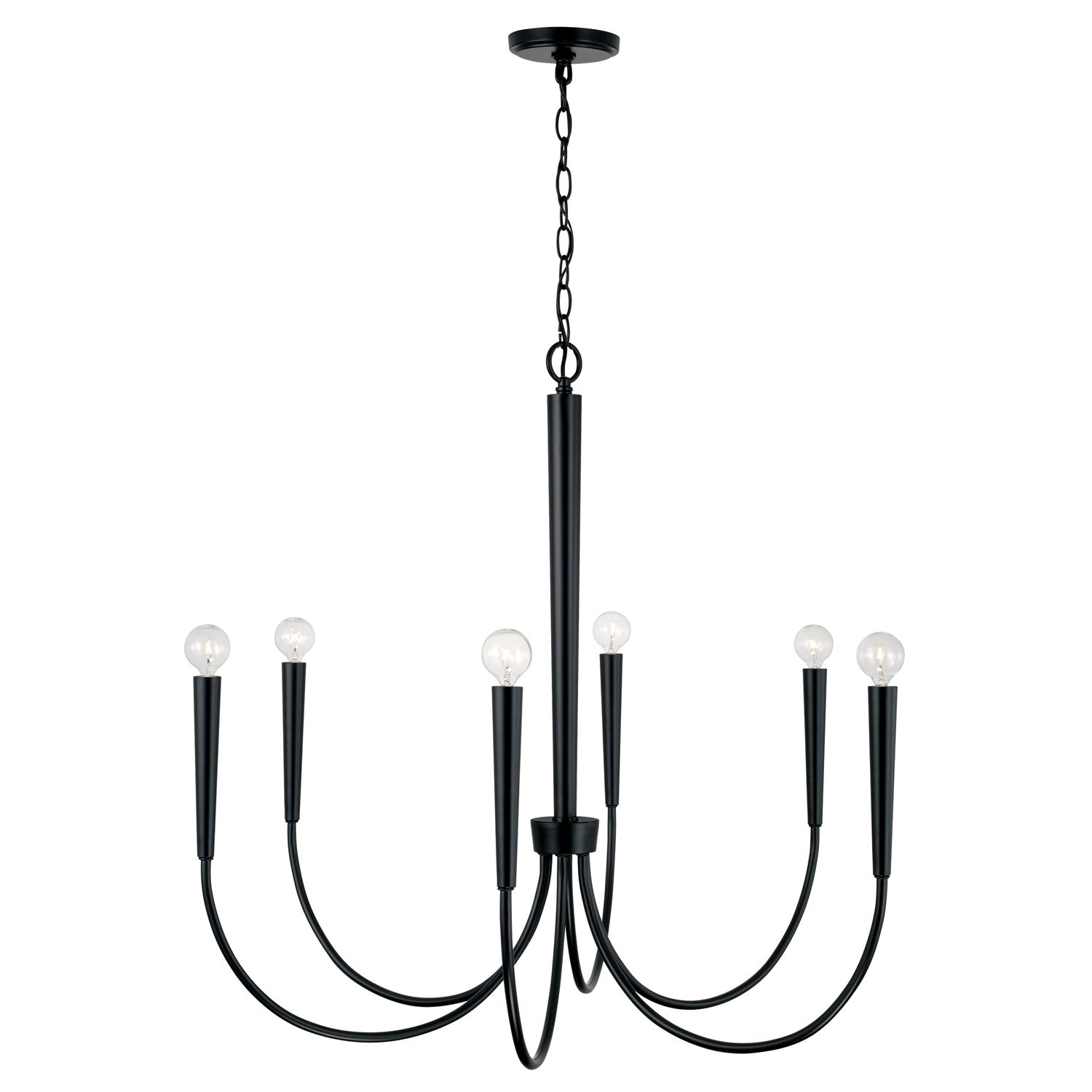 Capital Lighting - 445961MB - Six Light Chandelier - Holden - Matte Black