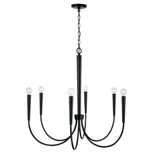 Capital Lighting - 445961MB - Six Light Chandelier - Holden - Matte Black