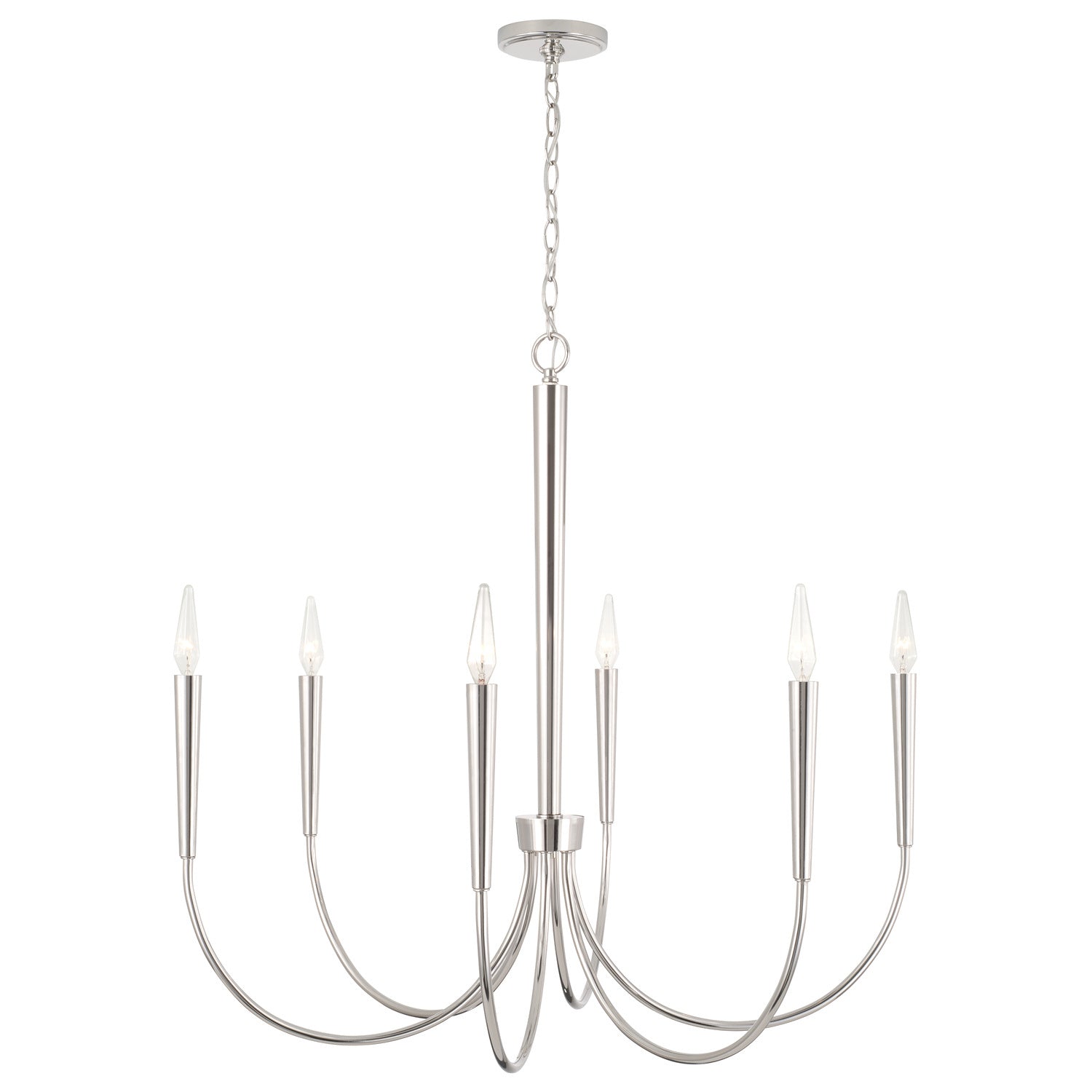 Capital Lighting - 445961PN - Six Light Chandelier - Holden - Polished Nickel