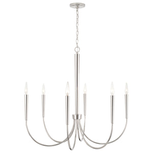 Capital Lighting - 445961PN - Six Light Chandelier - Holden - Polished Nickel