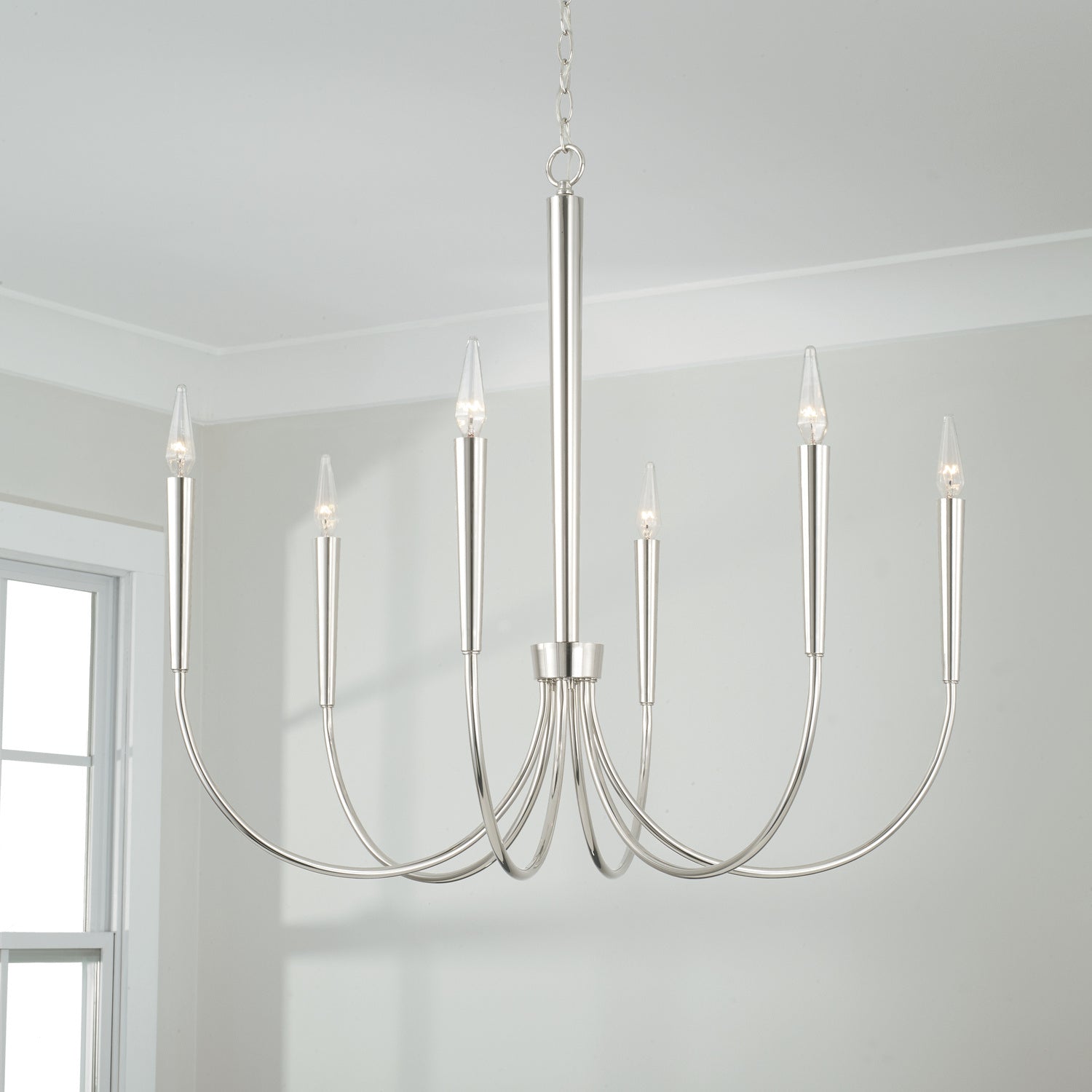 Capital Lighting - 445961PN - Six Light Chandelier - Holden - Polished Nickel