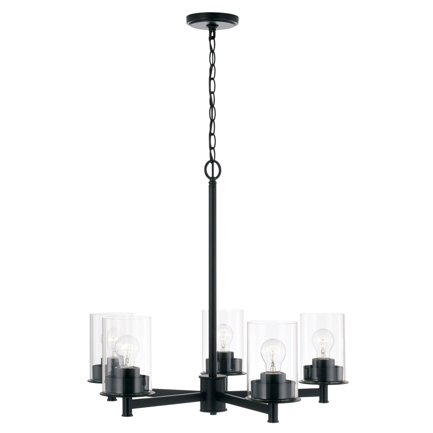 Capital Lighting - 446851MB-532 - Five Light Chandelier - Mason - Matte Black