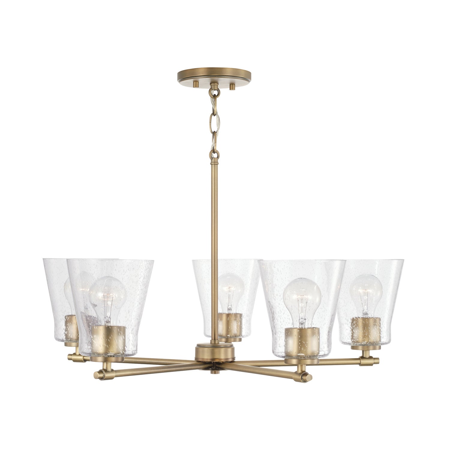 Capital Lighting - 446951AD-533 - Five Light Chandelier - Baker - Aged Brass