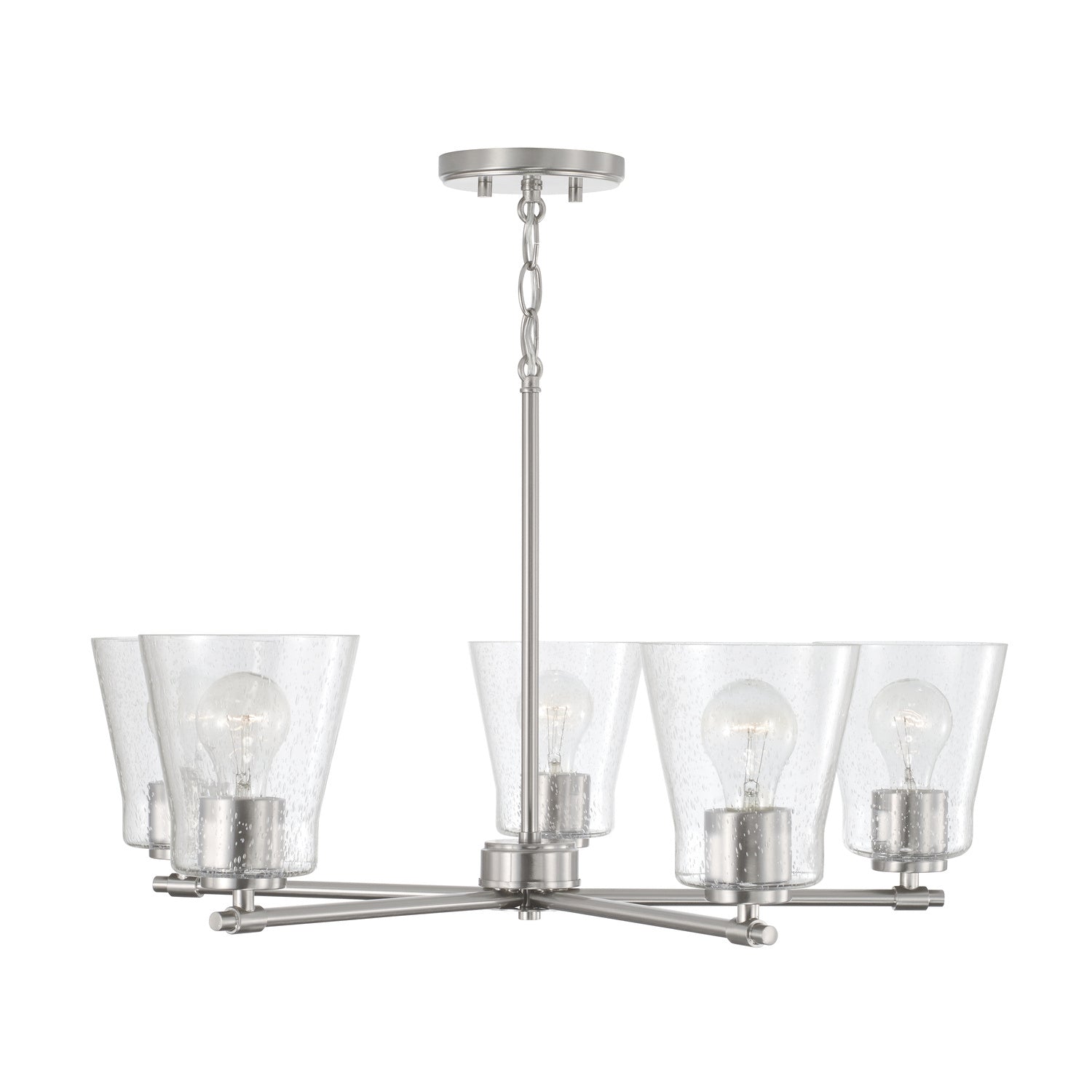 Capital Lighting - 446951BN-533 - Five Light Chandelier - Baker - Brushed Nickel