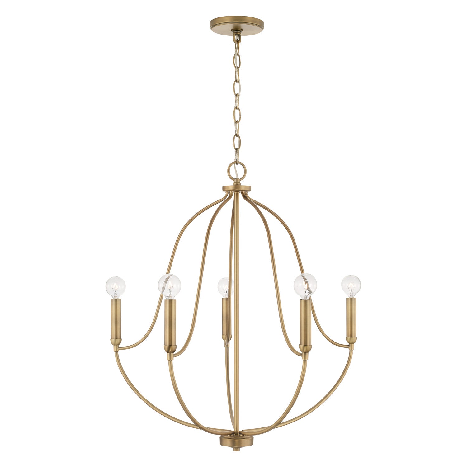 Capital Lighting - 447051AD - Five Light Chandelier - Madison - Aged Brass