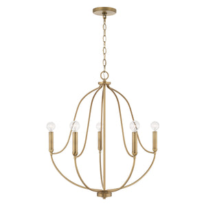 Capital Lighting - 447051AD - Five Light Chandelier - Madison - Aged Brass