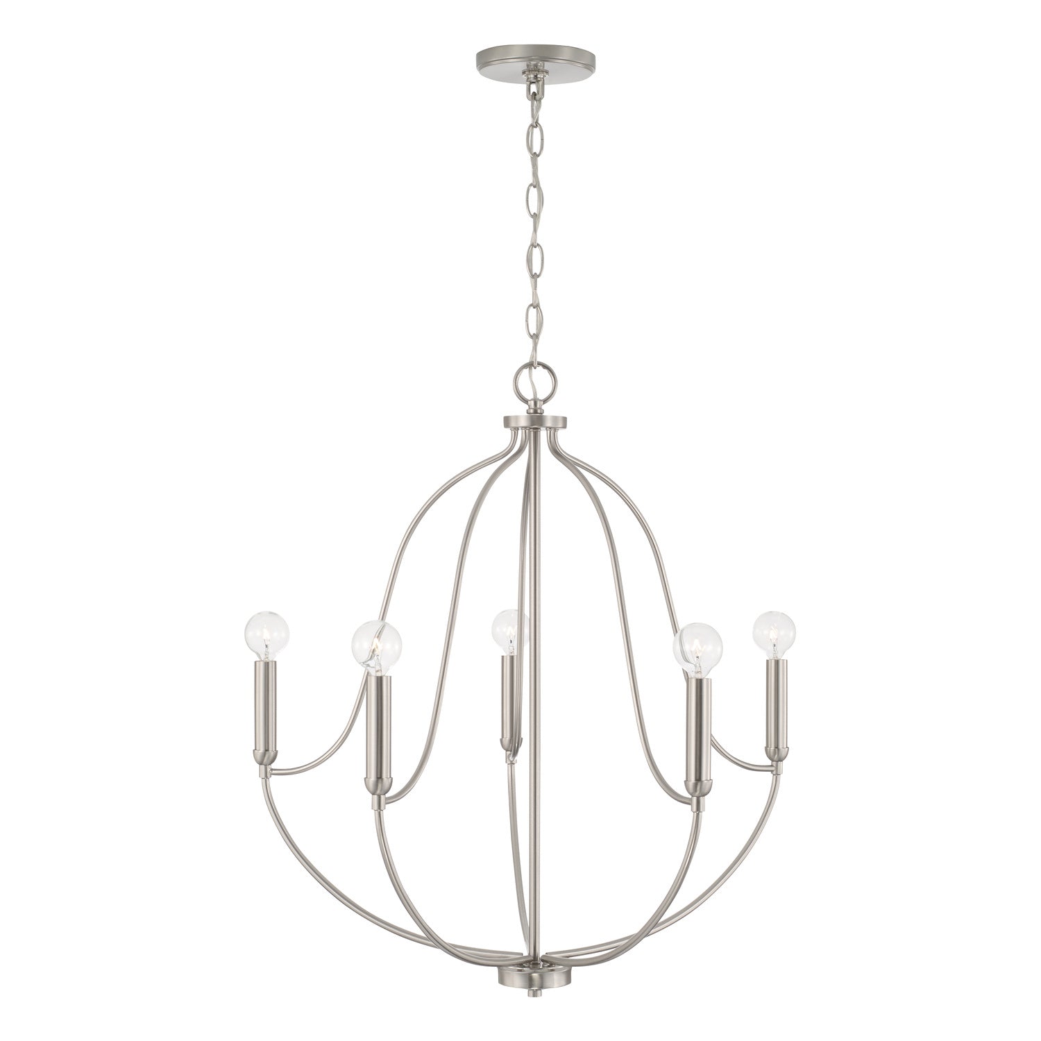 Capital Lighting - 447051BN - Five Light Chandelier - Madison - Brushed Nickel
