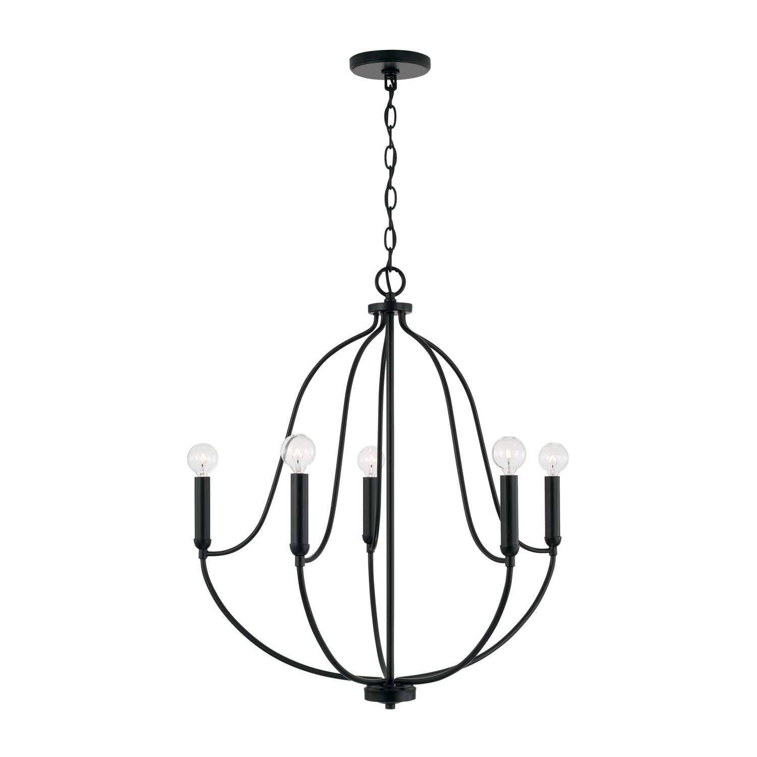 Capital Lighting - 447051MB - Five Light Chandelier - Madison - Matte Black