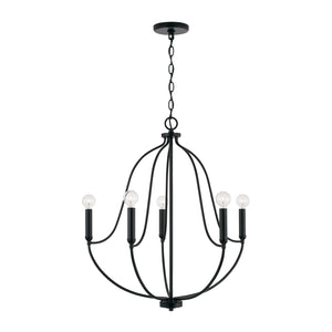 Capital Lighting - 447051MB - Five Light Chandelier - Madison - Matte Black