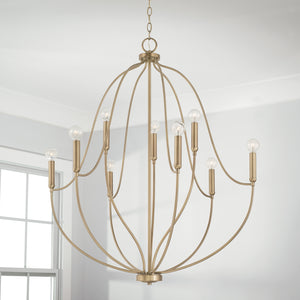Capital Lighting - 447091AD - Nine Light Chandelier - Madison - Aged Brass