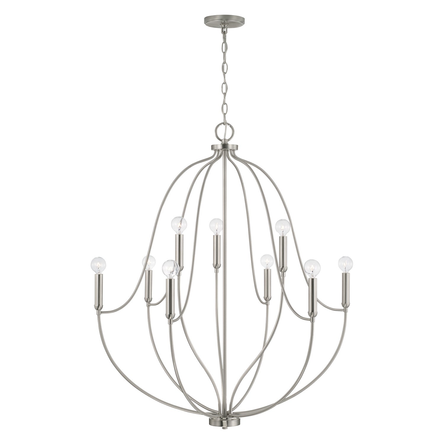 Capital Lighting - 447091BN - Nine Light Chandelier - Madison - Brushed Nickel
