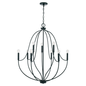 Capital Lighting - 447091MB - Nine Light Chandelier - Madison - Matte Black