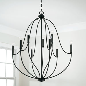 Capital Lighting - 447091MB - Nine Light Chandelier - Madison - Matte Black