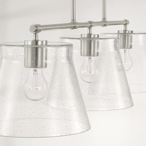 Capital Lighting - 846931BN - Three Light Island Pendant - Baker - Brushed Nickel