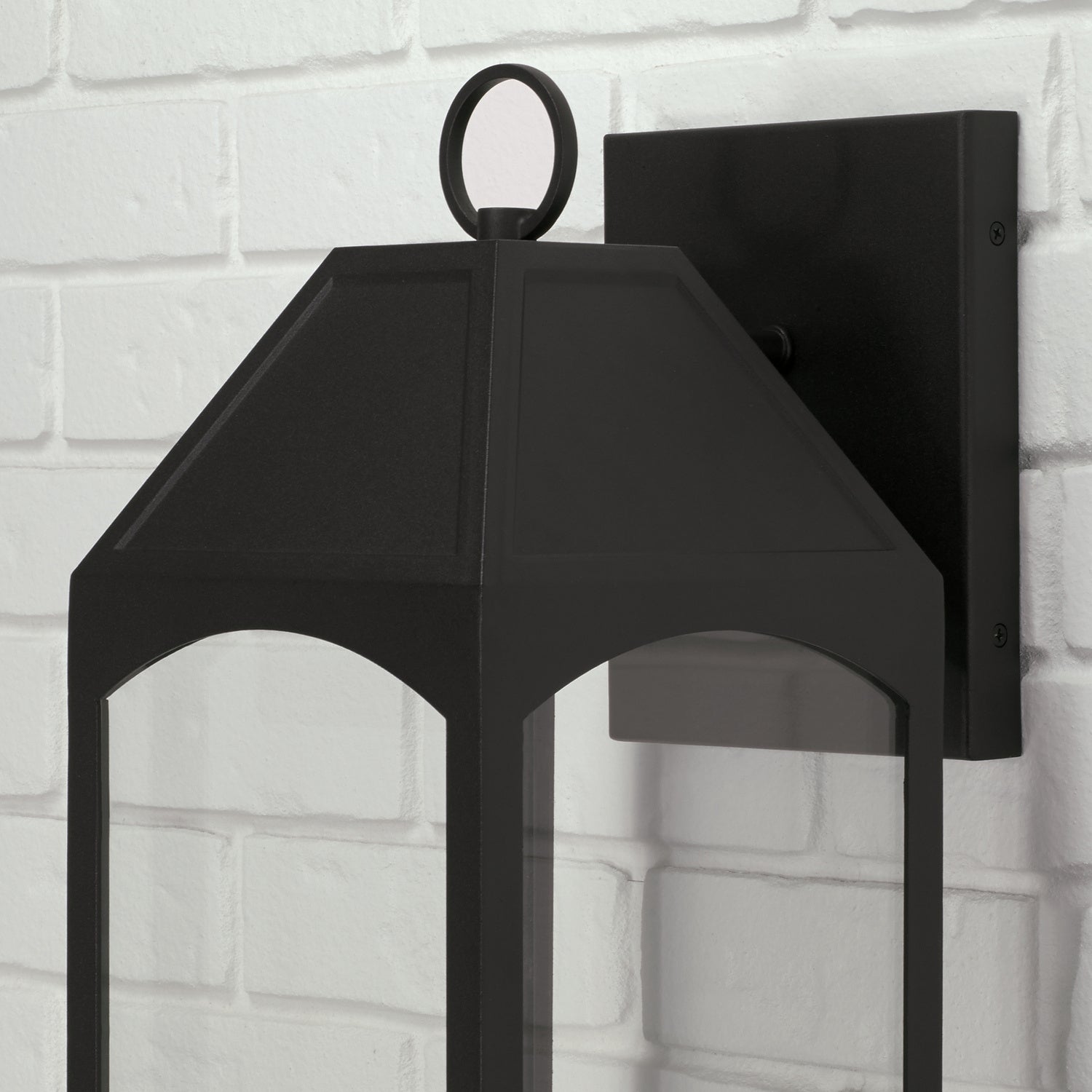 Capital Lighting - 946321BK-GL - One Light Outdoor Wall Lantern - Burton - Black