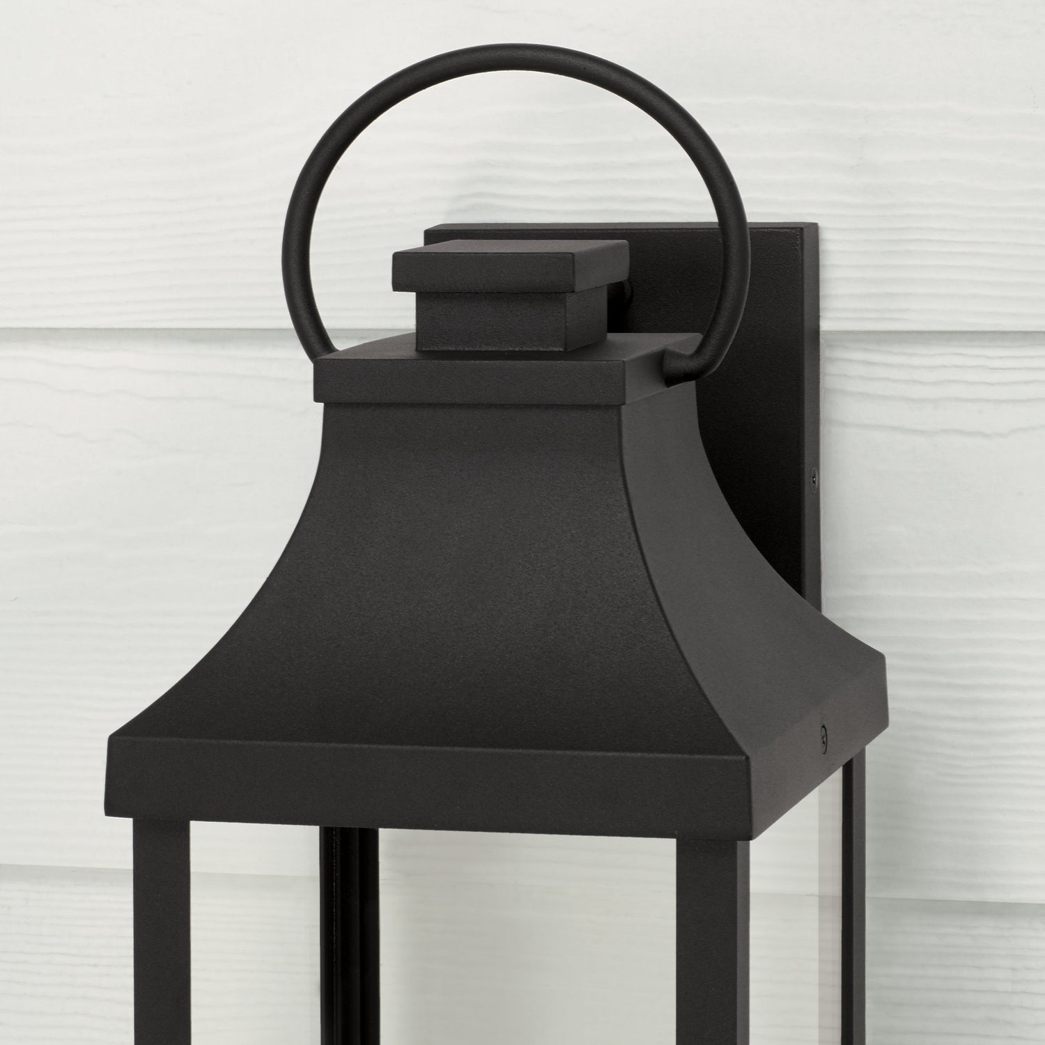 Capital Lighting - 946421BK-GL - One Light Outdoor Wall Lantern - Bradford - Black