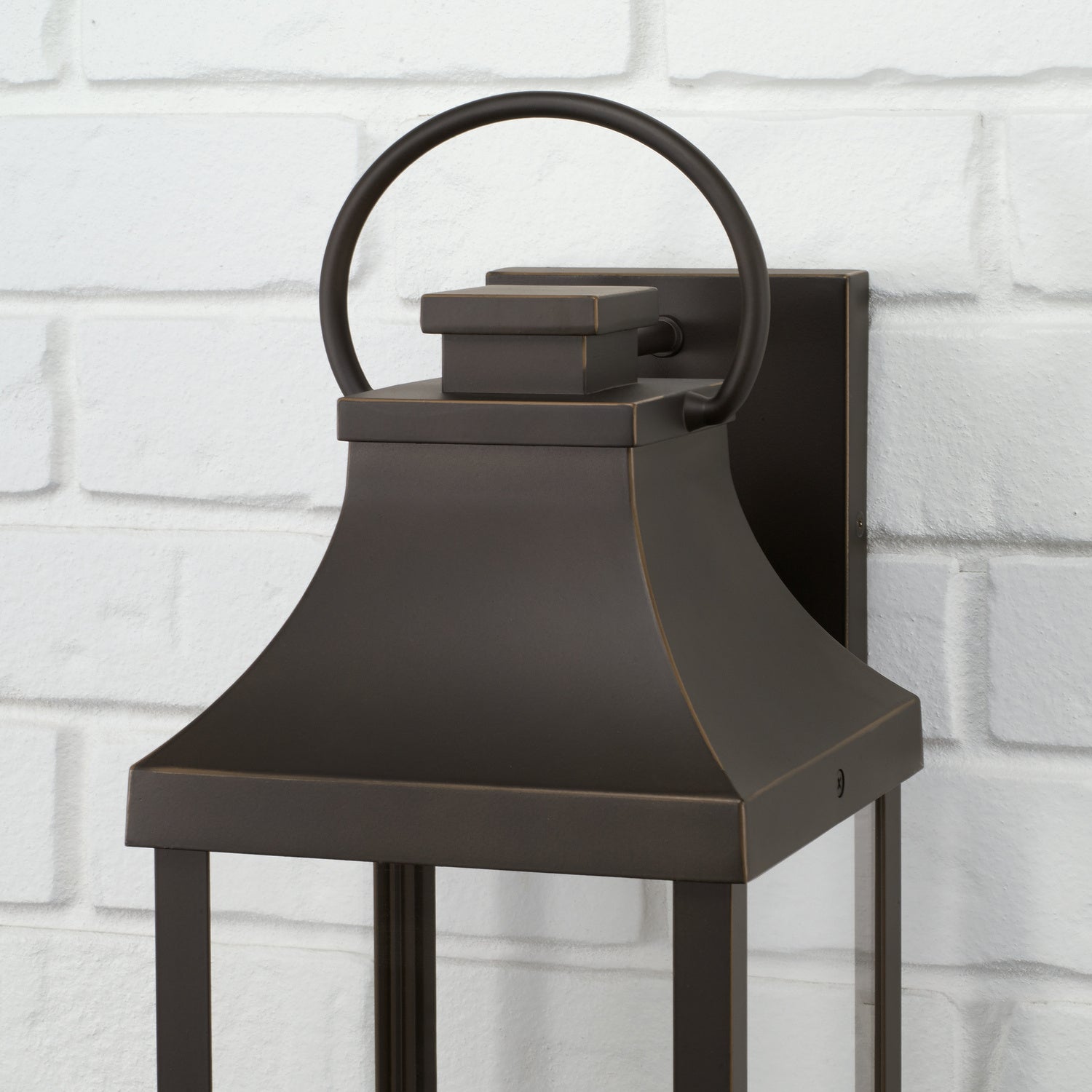 Capital Lighting - 946421OZ-GL - One Light Outdoor Wall Lantern - Bradford - Oiled Bronze
