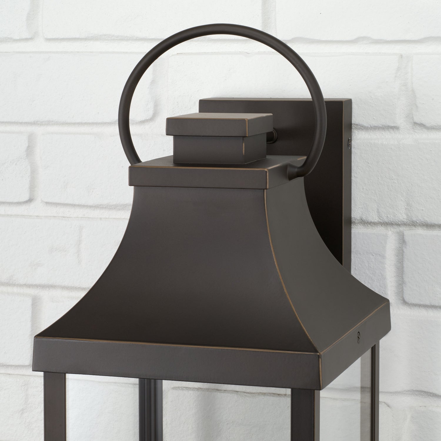 Capital Lighting - 946431OZ-GL - One Light Outdoor Wall Lantern - Bradford - Oiled Bronze