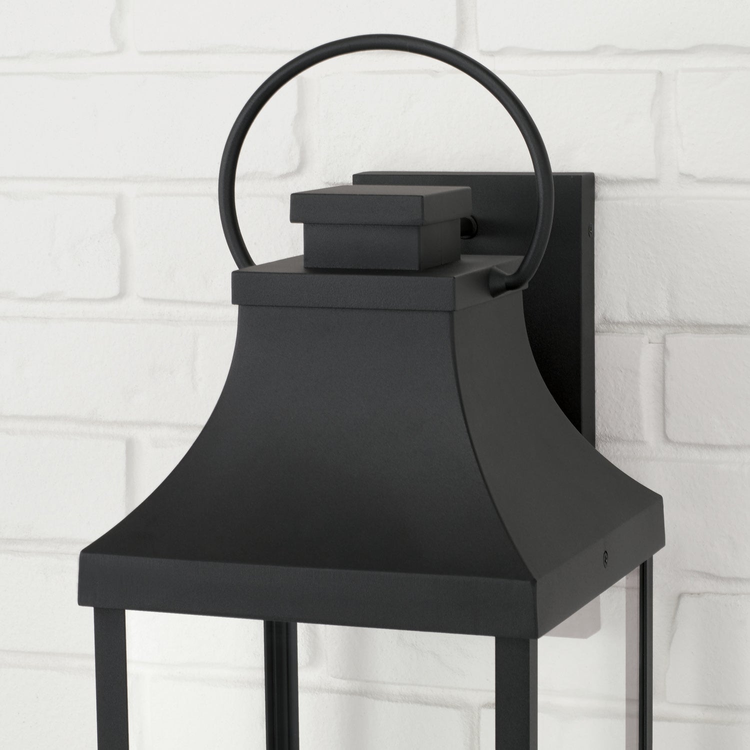 Capital Lighting - 946441BK-GL - One Light Outdoor Wall Lantern - Bradford - Black