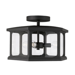 Capital Lighting - 946632BK - Three Light Outdoor Semi Flush Mount - Walton - Black