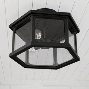 Capital Lighting - 946632BK - Three Light Outdoor Semi Flush Mount - Walton - Black