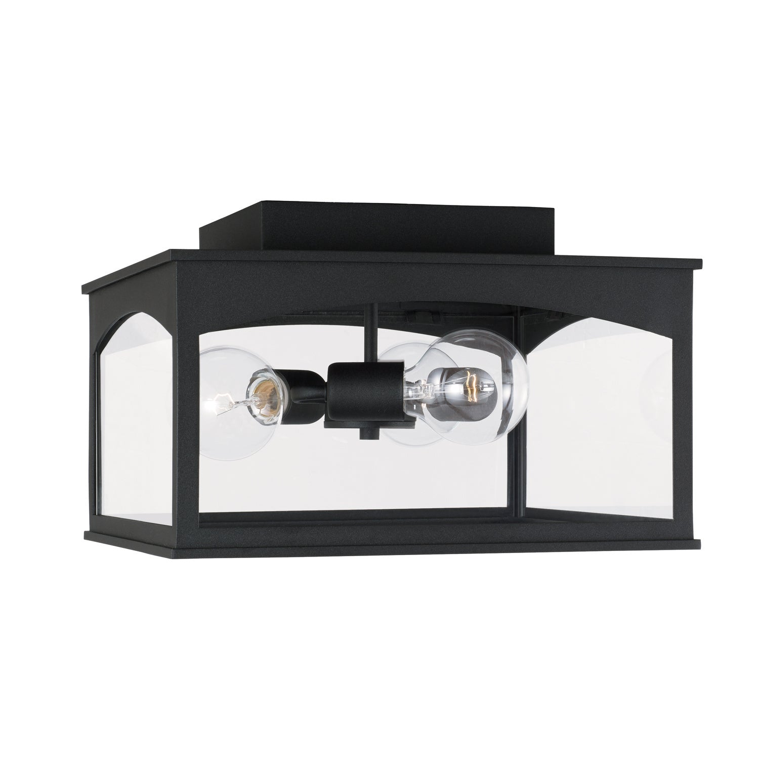 Capital Lighting - 946731BK - Three Light Outdoor Flush Mount - Burton - Black
