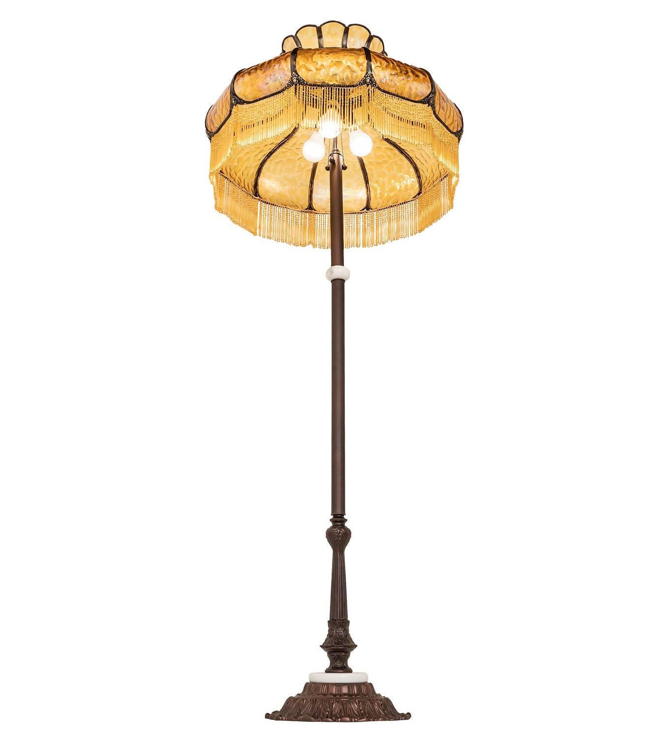 Meyda Tiffany - 250201 - Three Light Floor Lamp - Frederick - Mahogany Bronze