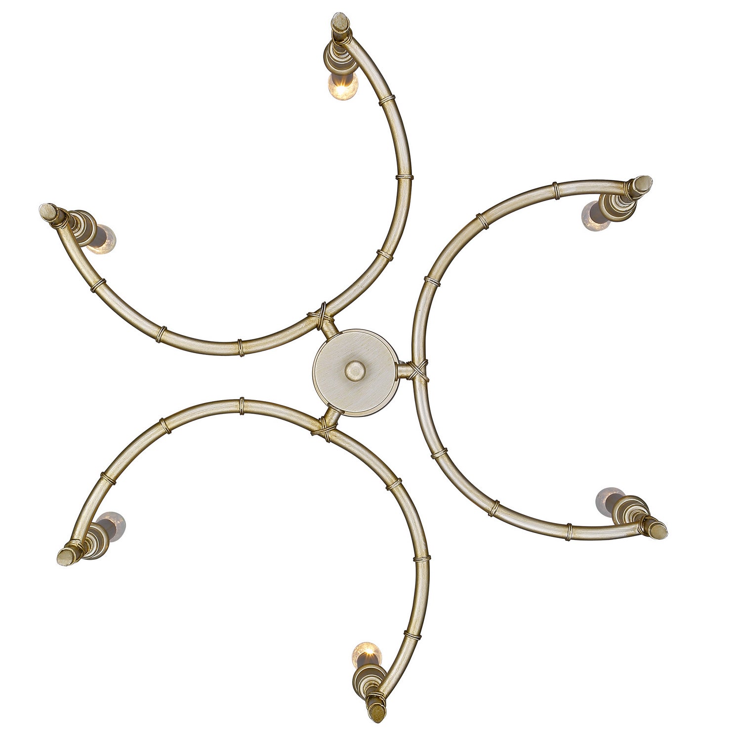 Golden - 8207-6 WG - Six Light Chandelier - Cambay - White Gold