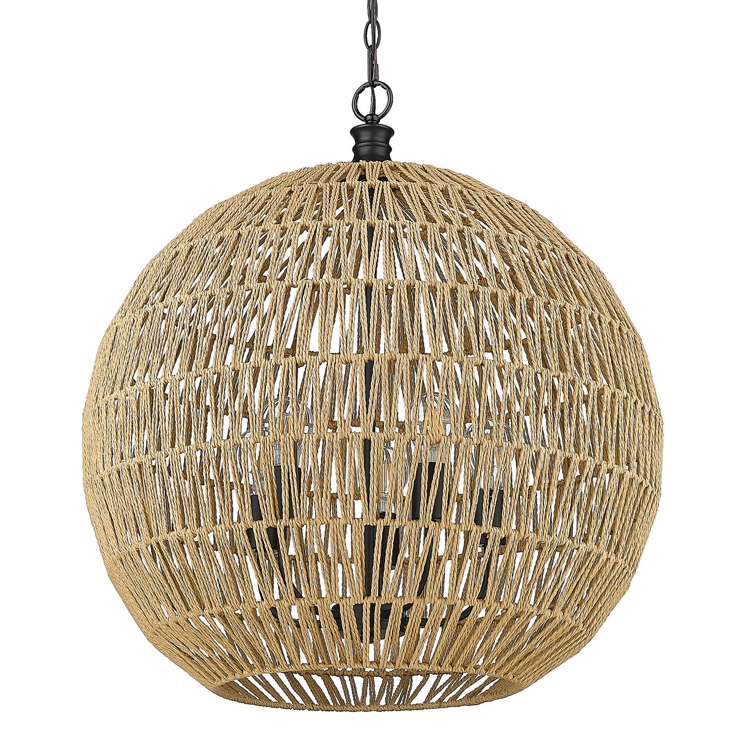 Golden - 6933-5P BLK-NR - Five Light Pendant - Florence - Matte Black