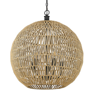 Golden - 6933-5P BLK-NR - Five Light Pendant - Florence - Matte Black