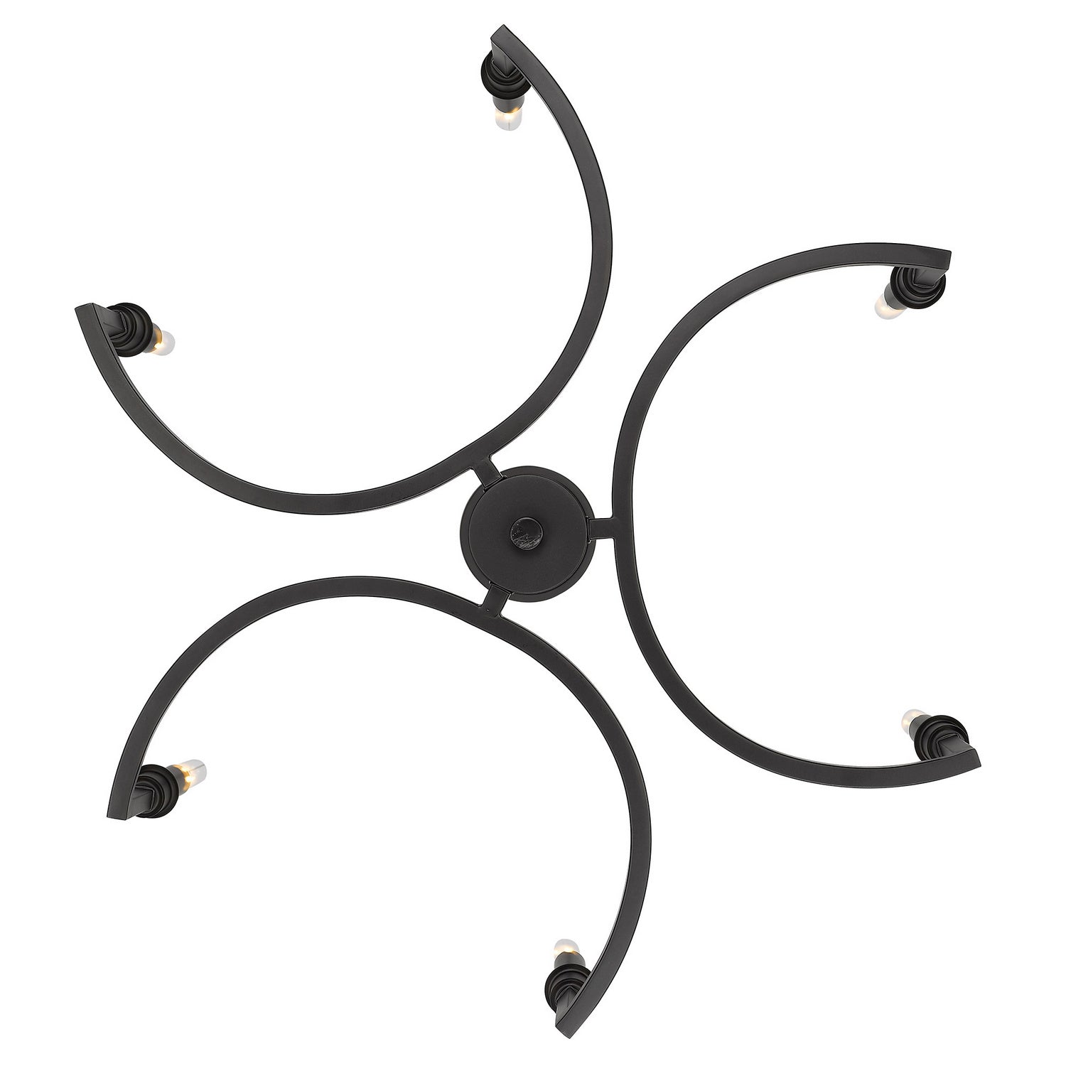 Golden - 8209-6 BLK - Six Light Chandelier - Ellyn BLK - Matte Black