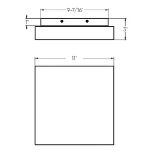 Dals - FUZ11-CC-BK - One Light Flush Mount - Black