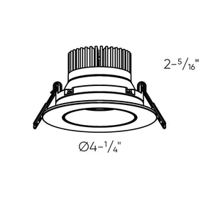 Dals - GBR35-CC-WH - Regressed Gimbal Downlight - White