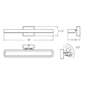 Dals - VSW36-CC-BK - One Light Vanity - Aria - BK