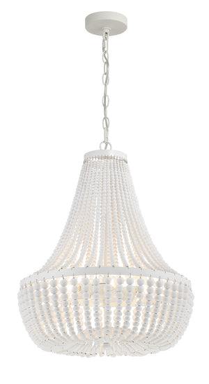 Crystorama - 608-MT - Six Light Chandelier - Rylee - Matte White