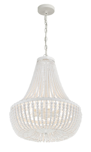 Crystorama - 608-MT - Six Light Chandelier - Rylee - Matte White